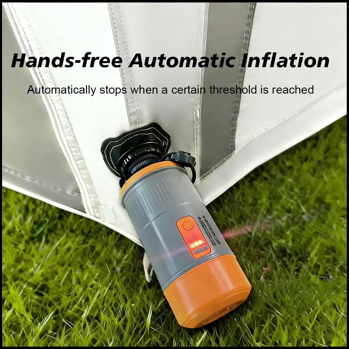 SENLEETO 40L/min High Pressure Eletric Air Pump for Inflatable Tent,7PSI Air Compressor with Auto-Off, Rechargeable 5V Electric Pump for Inflatable Pillows Air Mattresses.