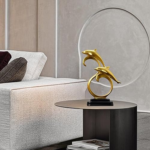 Miniatura 7 de Escultura de delfín de resina, decoración de delfín, decoración de animales marinos, centros de mesa, decoración del hogar y regalo, para el hogar,