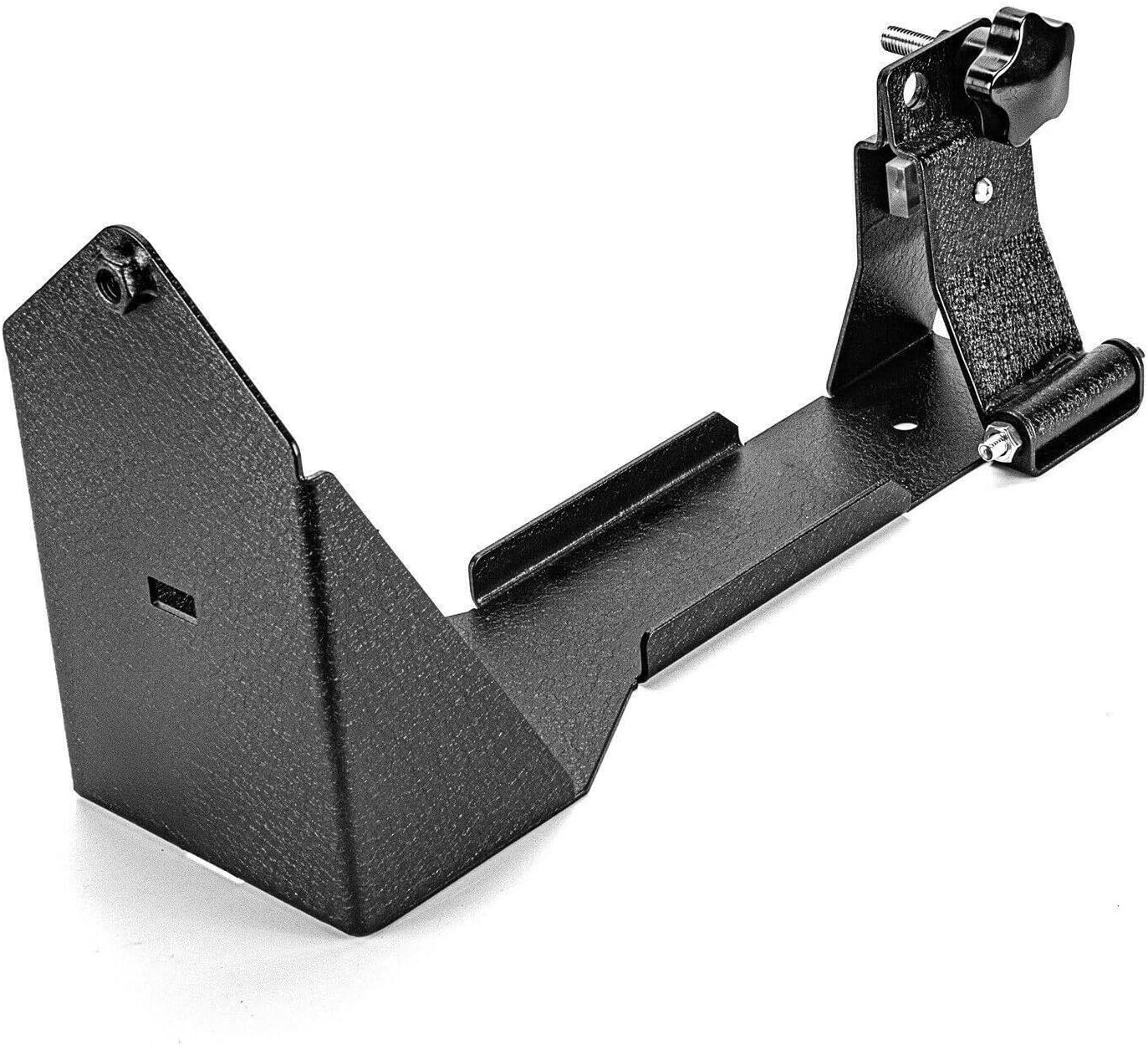 Hi Lift Jack Carrier Mount Bracket Kit Rear Heavy-Duty Steel Construction for Jeep for Wrangler 2018-2023 Power Coated Black -ZT231-B