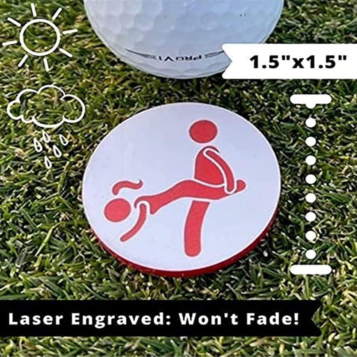 review Golf Ball Markers Adult Humor Set of 4,Golf Ball Markers Ladies Men Assorted Pattern,Handmade Golf Accessories,Dirty Gift for Golfer