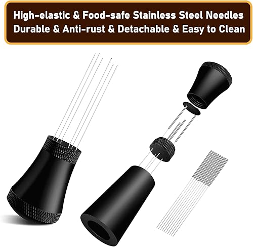 Miniatura 8 de WDT Tools - Pantalla de disco de café expreso, embudo dosificador de 2.126 in y agujas de acero inoxidable 316 de 0.014 in, herramienta de