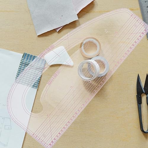 Miniatura 3 de Angoily Regla de costura métrica, regla de patrón de curva francesa, medida de costura, regla a medida para herramientas de artesanía a medida,