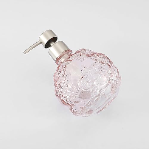 Miniatura 7 de Dispensador de jabón de vidrio transparente, dispensador de jabón recargable para baño, cocina y encimera, diseño elegante y duradero, ecológico,