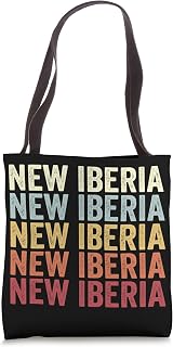 New Iberia Louisiana New Iberia LA Retro Vintage Text Tote Bag