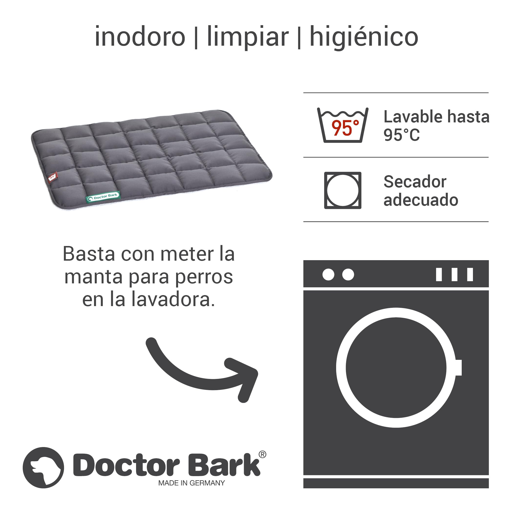 Doctor Bark Manta de Perros, Robusto, Lavable a 95 ° C - Disponible en Diferentes tamaños y Colores