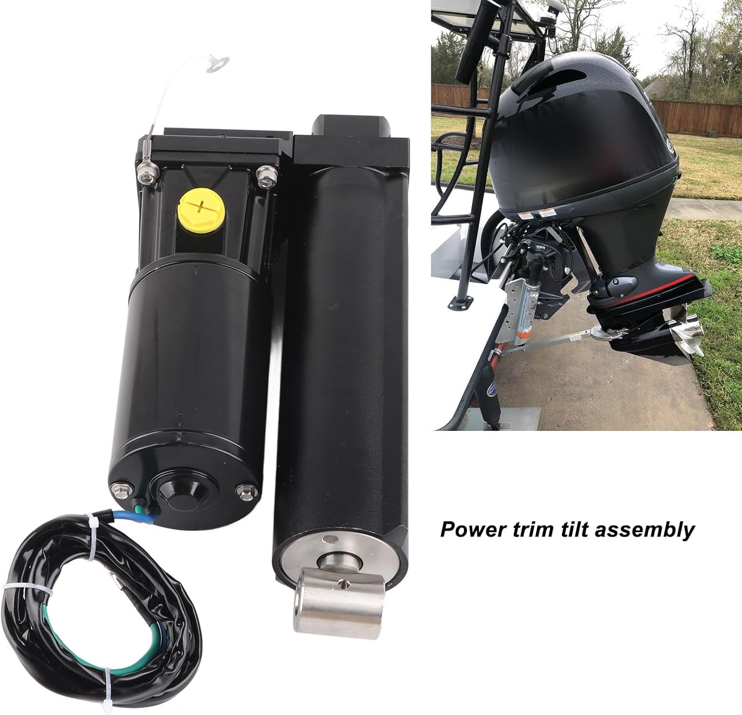Acouto Power Trim Tilt Assembly 855654T09 for Mariner Outboard Str Power Trim Tilt Assembly, 855654T09, Outboard, Fit for Stroke 60, Fit for 4-stroke 30, 4-40,