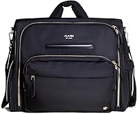 Vista 1 de JuJuBe Satchel - Mochila convertible para pañales para bebé, niño o niña, bolsa de pañales grande con cambiador, Negro