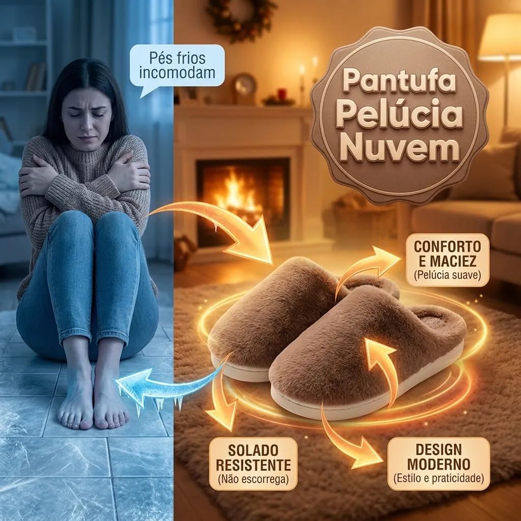 Pantufa Feminina de Pelúcia Nuvem, Solado Antiderrapante, Confortável, para Uso Interno, Disponível em Rosa, Marrom, Cinza e Roxo em promoção! Veja a oferta e mais achadinhos de Chinelos & Pantufas 5 Hoje é o melhor dia para comprar Pantufa Feminina de Pelúcia Nuvem, Solado Antiderrapante, Confortável, para Uso Interno, Disponível em Rosa, Marrom, Cinza e Roxo com aquele preço maroto! Promoção! Aproveite a oferta! 5