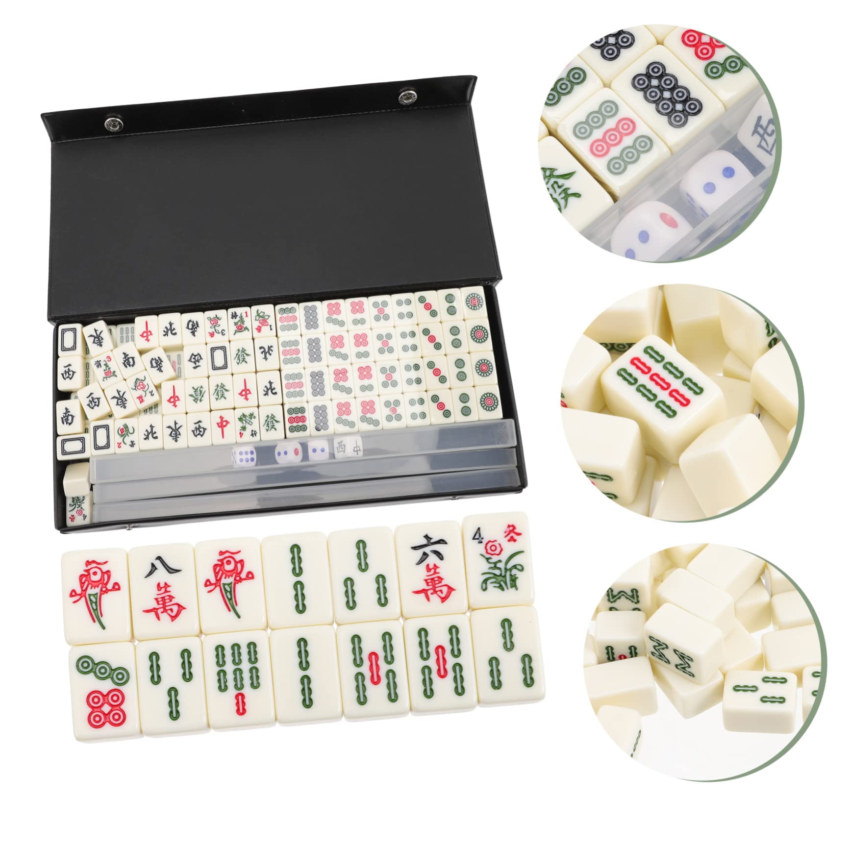 Mini Jeu de Mahjong Chinois 2,0cm en Acrylique, 1 Set Portable