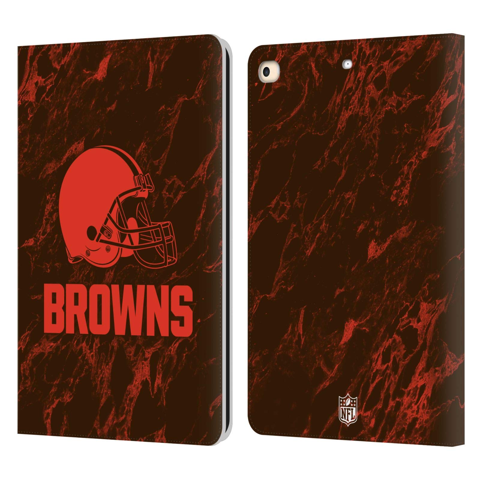 Carcasa de cuero tipo libro estilo mármol Cleveland Browns para proteger tu iPad 9.7 7