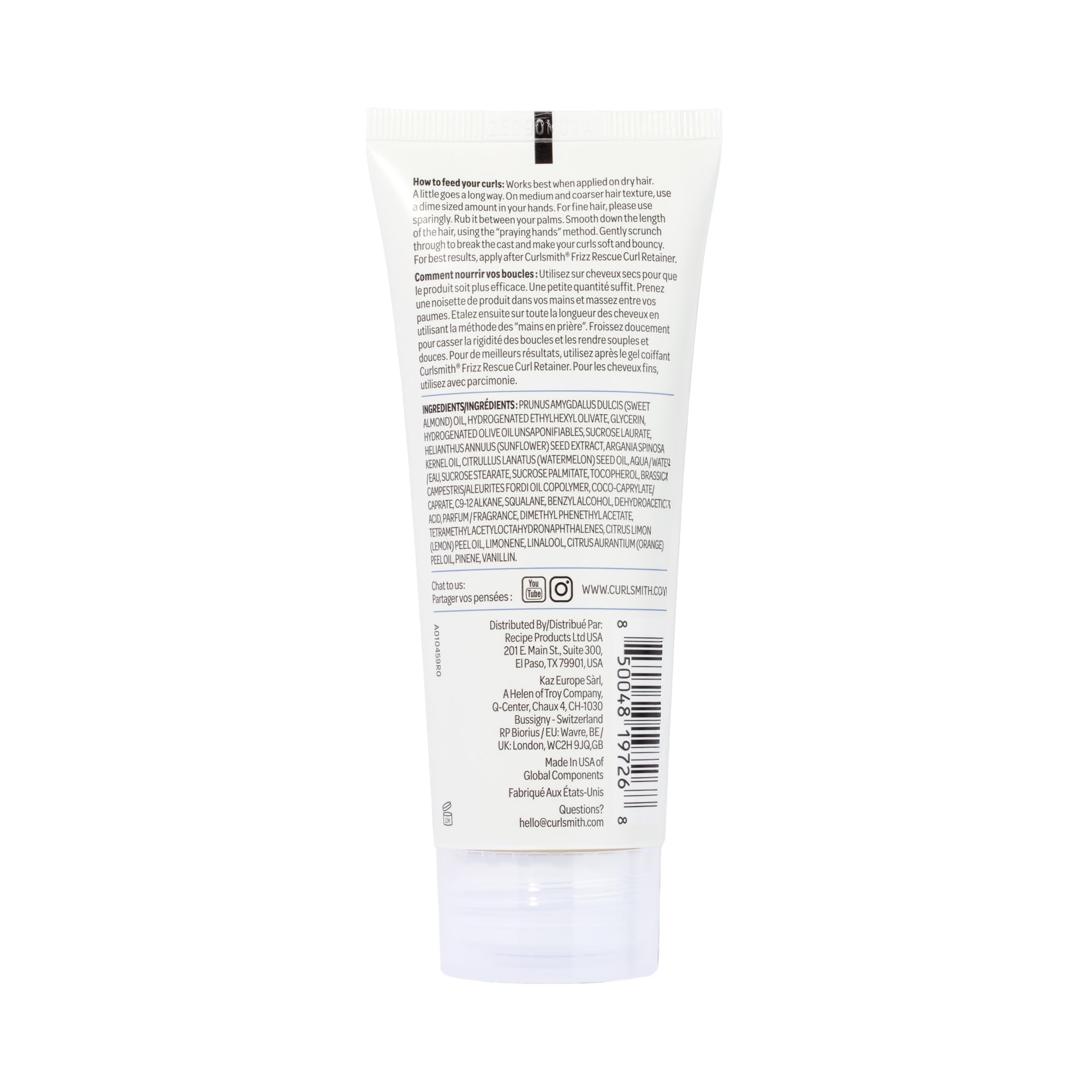 CURLSMITH Frizz Rescue Finishing Serum - Anti-Frizz Finishing Serum, Smoothing and Nourishing, For All Curl Types, Vegan & Cruelty Free (2.5 oz)
