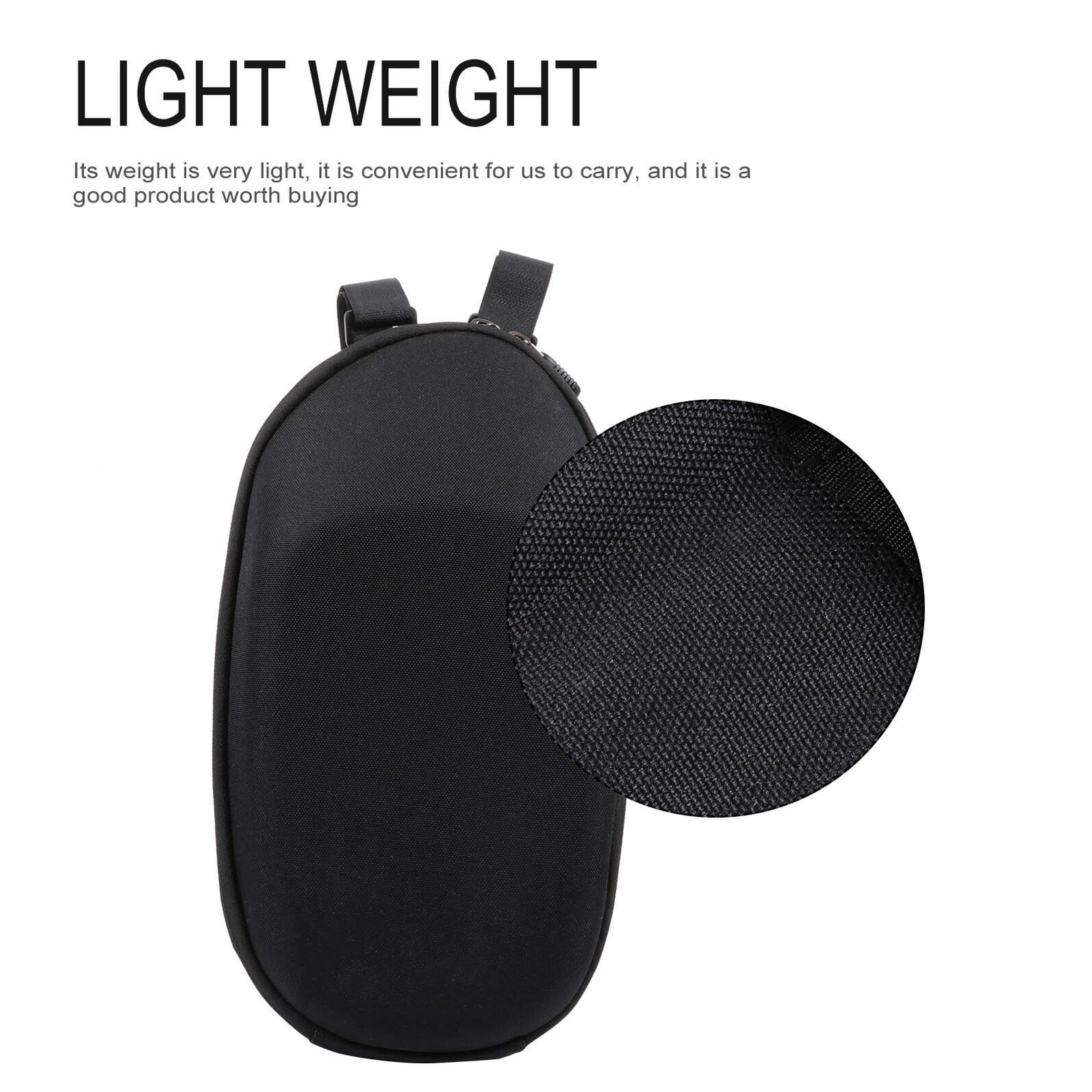 Borsa Manubrio Bicicletta con Chiusura a Zip Resistente e Leggera Grande Capacità Facile da Installare per Accessori Bici Corsa e Commuter Nero