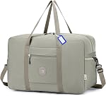 Carry on Luggage 22x14x9 Airline Approved Foldable Duffle Bag for Travel Packable Duffel Bag, Black, 22x14x9 inch, Casual / Everyday/Minimalist