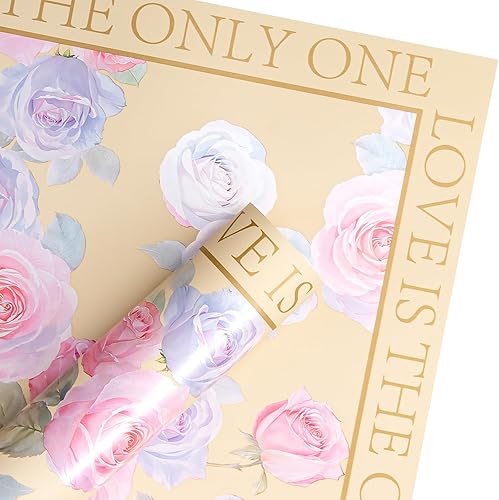 Miniatura 2 de RUSPEPA 20 Hojas de Papel para Envolver Flores, Papel de Envolver para Ramos de Flores de Rosa Impermeable, Suministros de Floristería para Embalaje