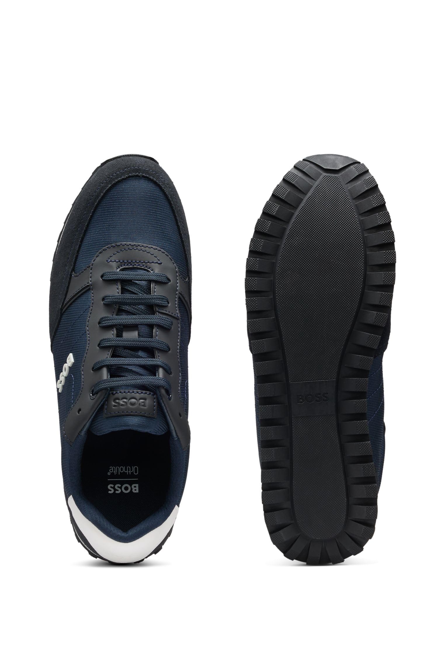 BOSS Herren Parkour-L Runn Sneakers mit Logo-Details und Details aus Kunstleder Größe