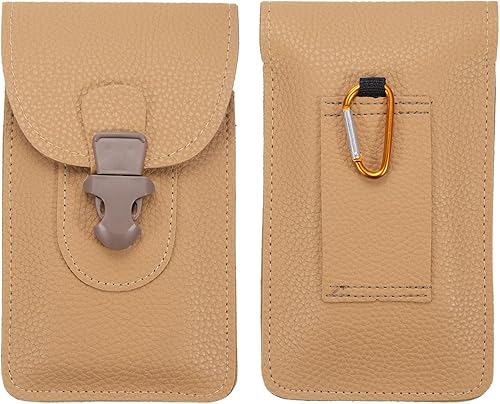 MECCANIXITY Funda XL para cinturón de teléfono de 6.5 pulgadas, bolsa de cuero para cinturón de teléfono para hombres y mujeres, con trabillas de