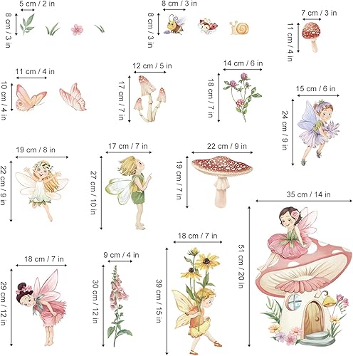 Miniatura 9 de wondever Calcomanías de pared de unicornio de princesa, castillo, arco iris, calcomanías de arte de pared para dormitorio de niñas, habitación de