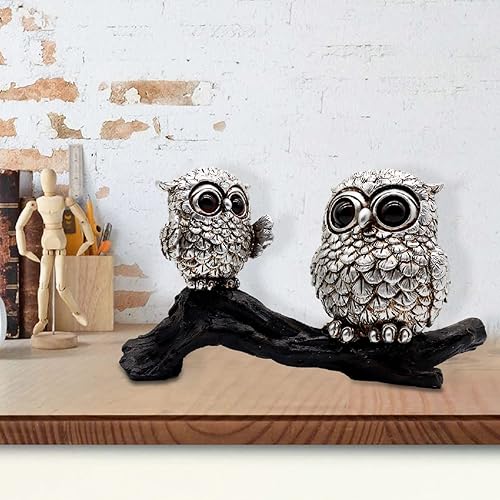 Figura de búho estatua de búho para decoración moderna del hogar soporte de búho decoración de resina para estante y escritorio de oficina estantes