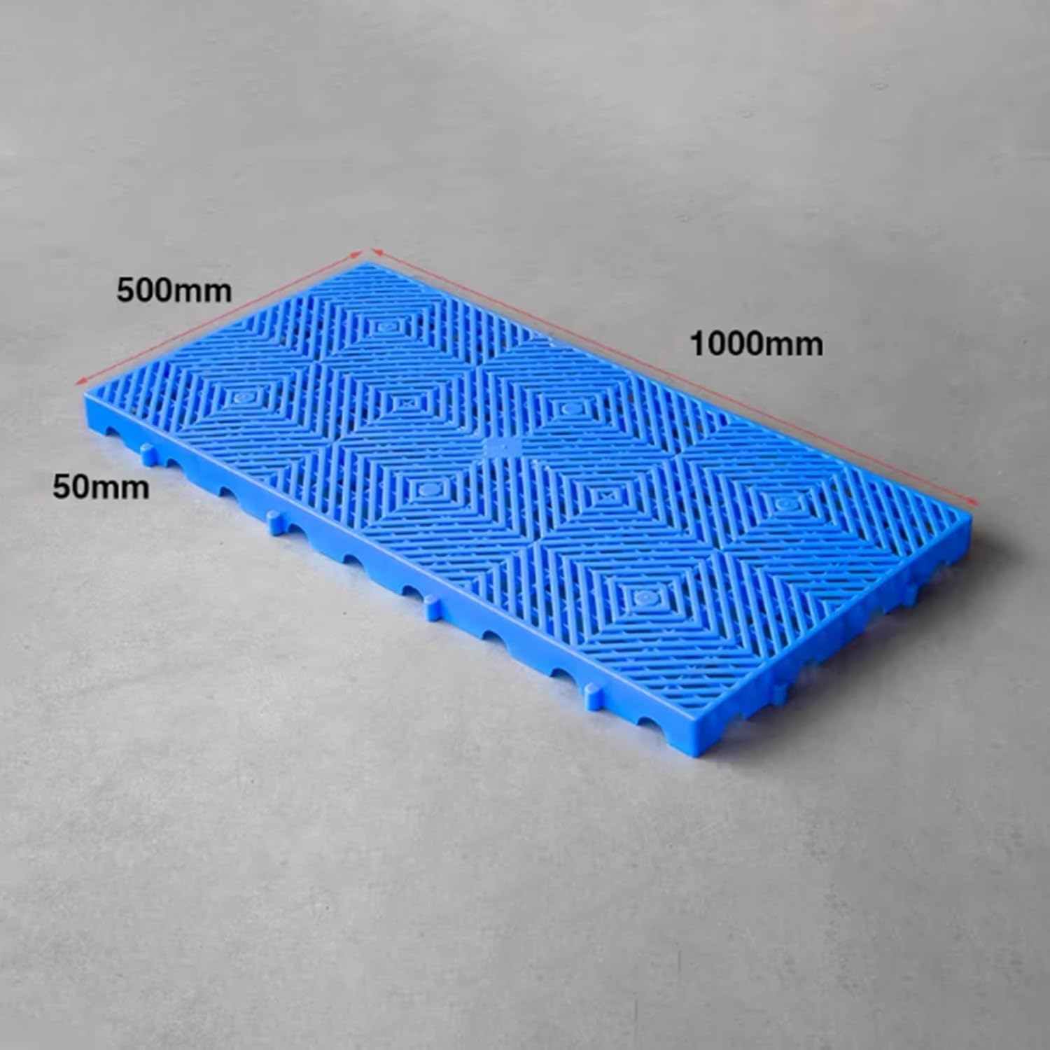 Lightweight Plastic Pallets for Basement Storage, Nestable Shipping Pallet, with Breathable Grids for Garden Kennel Patio