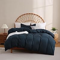 Vista 33 de JSD - Juego de funda de edredón color azul polvo, tamaño individual, 2 piezas, infantil, de microfibra, con funda de almohada, cierre de cremallera