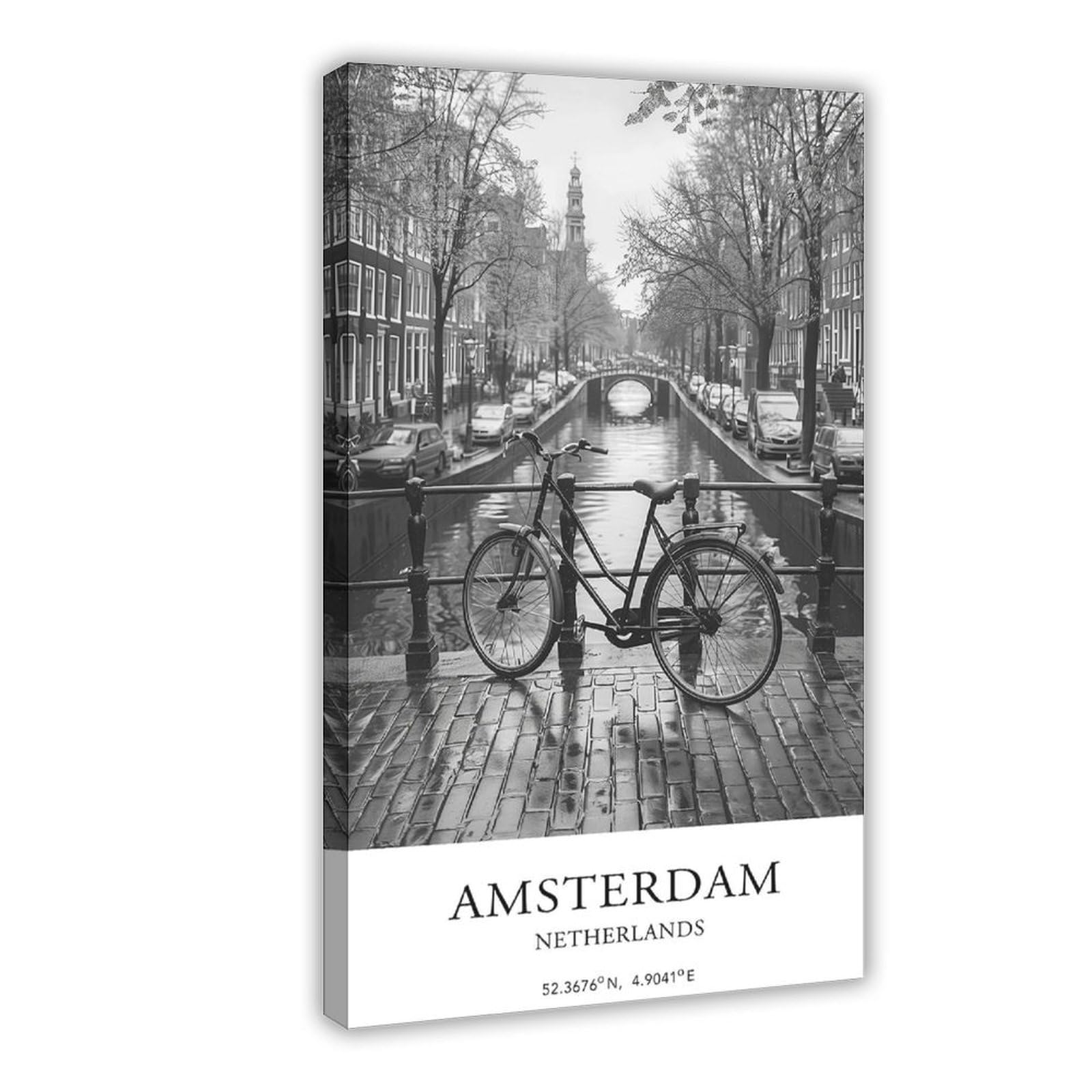 Bareronor Amsterdam Ship Canal (2) Canvas Poster Bedroom Decor Landscape Office Room Decor Gift 20" L X 30" W