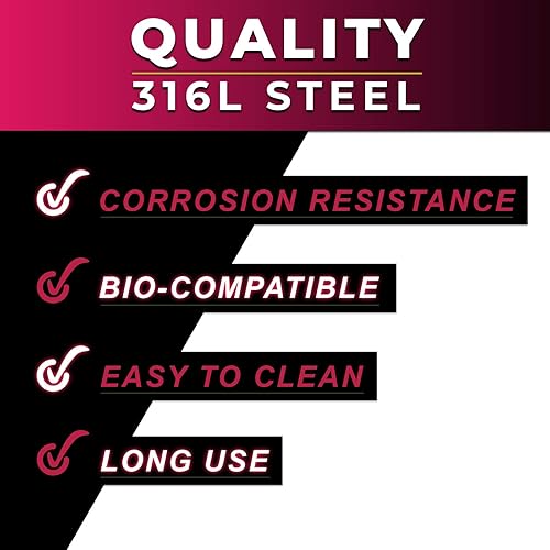 Miniatura 6 de bodyjewellery 6pcs 0.56 oz barra curvada cartílago labio tragus ceja adelante hélice caracola Daith pendiente vertical negro labret Spike Pick tamaño