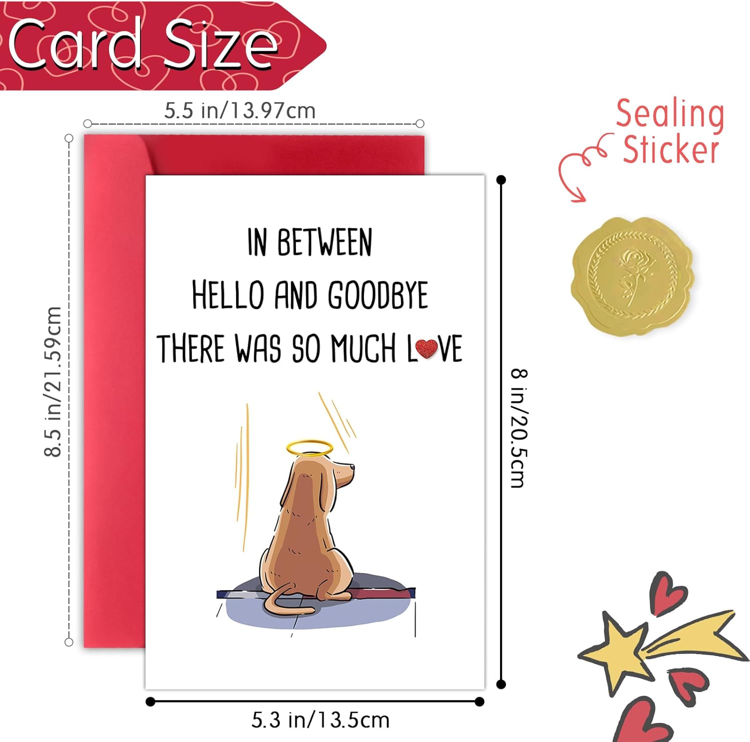 Pet Sympathy Card for Dogs，Loss of Dog Sympathy Gift，Pets Memorial Gifts for Loss of Dog，Pet Loss Sympathy Gift，Pets Bereavement Gifts - Image 3