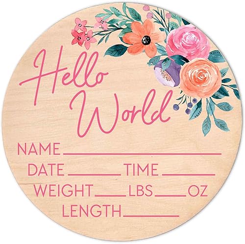 Miniatura 59 de Letrero de estadísticas de nacimiento para recién nacido, anuncio de nombre de bebé, accesorio de fotografía de Hello World Elephant Hospital