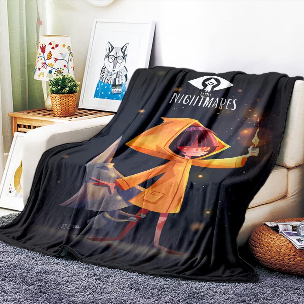 Vozmio Boys B Little Nightmares Flannel Warm Soft Plush On The Sofa Ed Lanket Suitable For Air Conditioning Lanket Nap Lanket (,40 * 60 In(100 * 150 Cm))