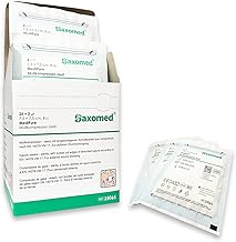 50 Sterile Gauze 7.5 x 7.5 cm - Sterile Dressing Gauze 100% Cotton - Sterile Gauze Tablets 7.5 x 7.5 cm in Individual Non-Adherent Envelopes - Extra Soft, Breathable and Absorbent