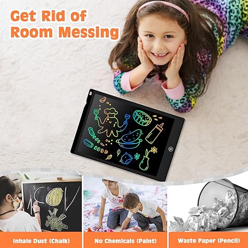 Miniatura 7 de cimetech Tableta de escritura LCD para niños, 12 pulgadas, color negro