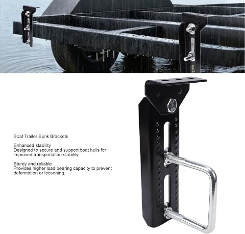 CFTGIW Boat Trailer Bunk Brackets High Strength Metal Bunk Bracket Kit for 1.5in X 3in 2in X 3in 3in 3in Boat Trailer Crossmembers - 6