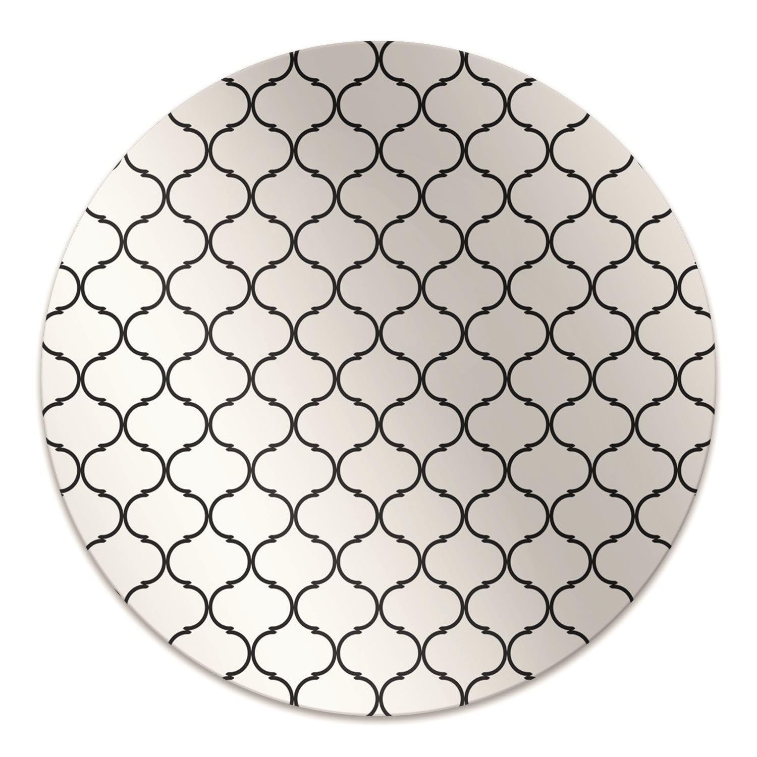 Protège-tapis de chaise de bureau ø100 cm pvc antidérapant imperméable motif marocain rond