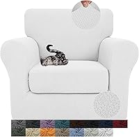 Vista 19 de JIVINER Fundas de sofá de 3 piezas para sofá de 2 cojines, funda de sofá elástica con 2 fundas de cojín de asiento extra grandes, fundas gruesas