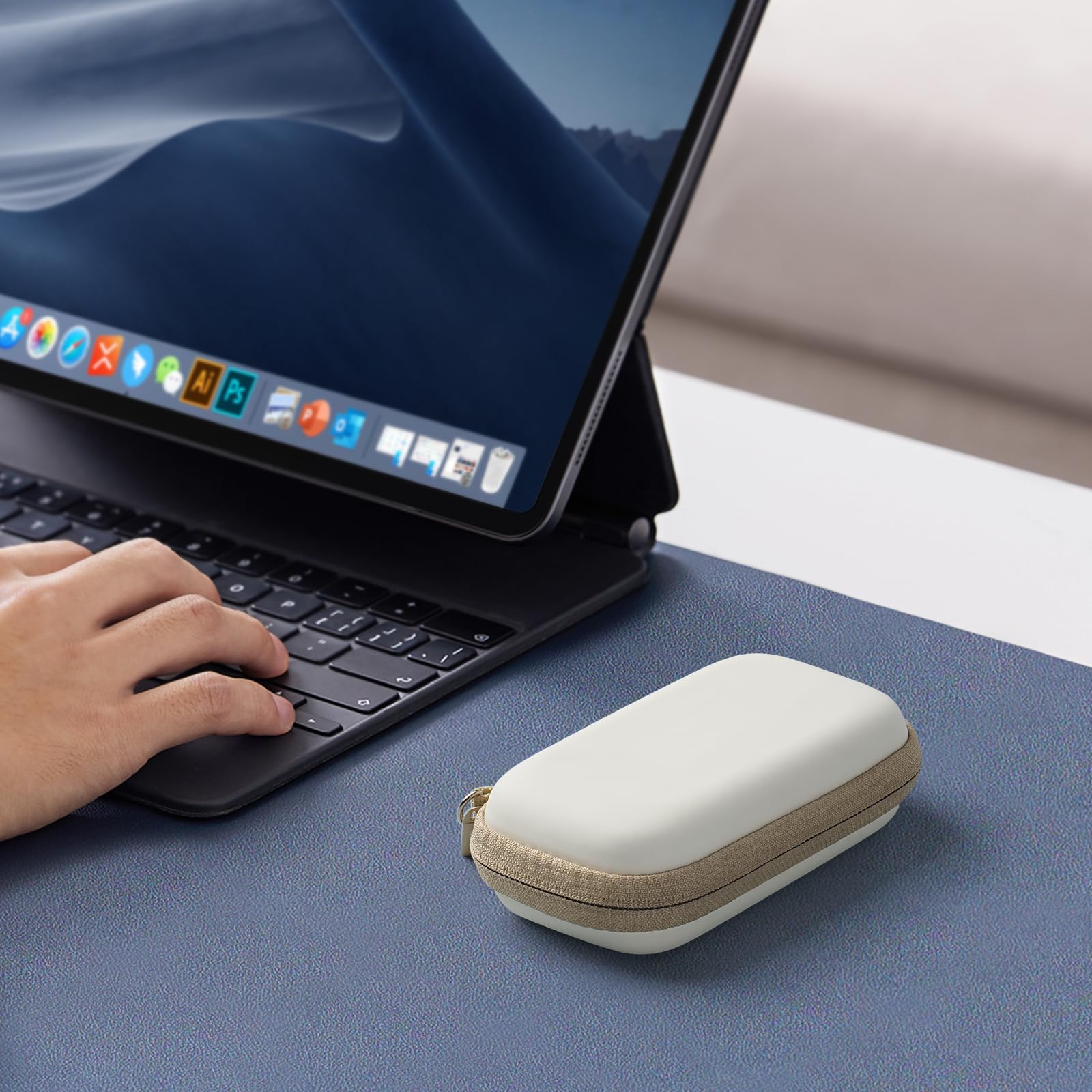 Yinke Hartschalen-Schutzhülle für SanDisk Extreme Pro/SanDisk Extreme Externe SSD 500 GB 1 TB 2 TB Reisetasche Aufbewahrungstasche (weiß)