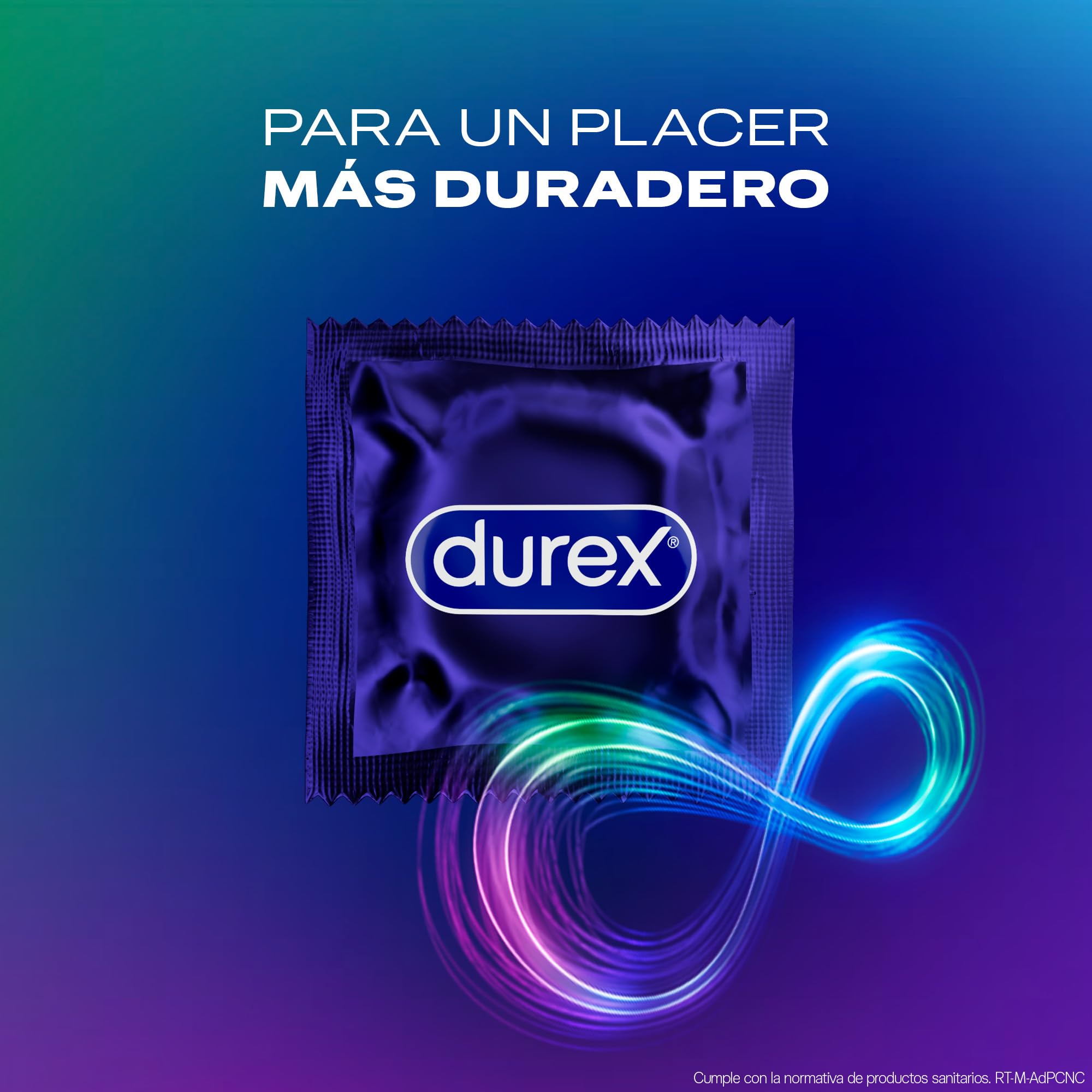Durex Pack Preservativos Placer Prolongado, con Lubricante Performa de Silicona, Forma Easy-On, 96 condones