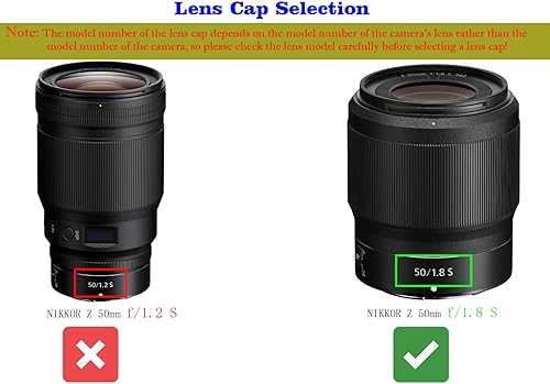 Miniatura 2 de Cubierta de tapa de lente de 2.441 in para lente Nikon Nikkor Z 1.969 in f/1.8S, Nikkor Z 1.378 in f/1.8 S, Hxdzieory [paquete de 2]