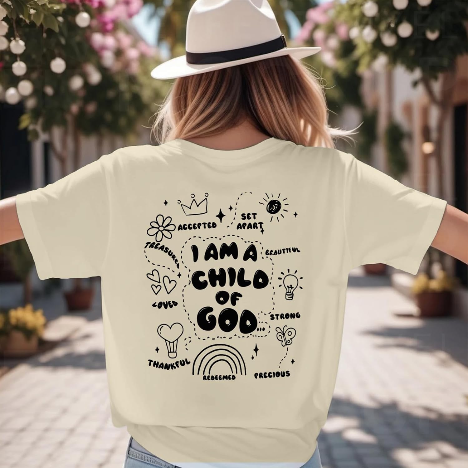 God Christian Shirts for Women Teen Girls Faith Jesus Religious Bible Verse Graphic Tees Tops - Image 3