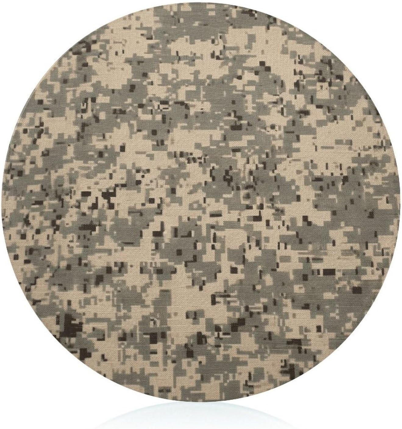 Army Digital Camouflage Chopping Block Tempered Glass Cutting Board Mats Round Countertop Cutting Boards Small Charcuterie Boards Bar Cheese Board Snack Tray