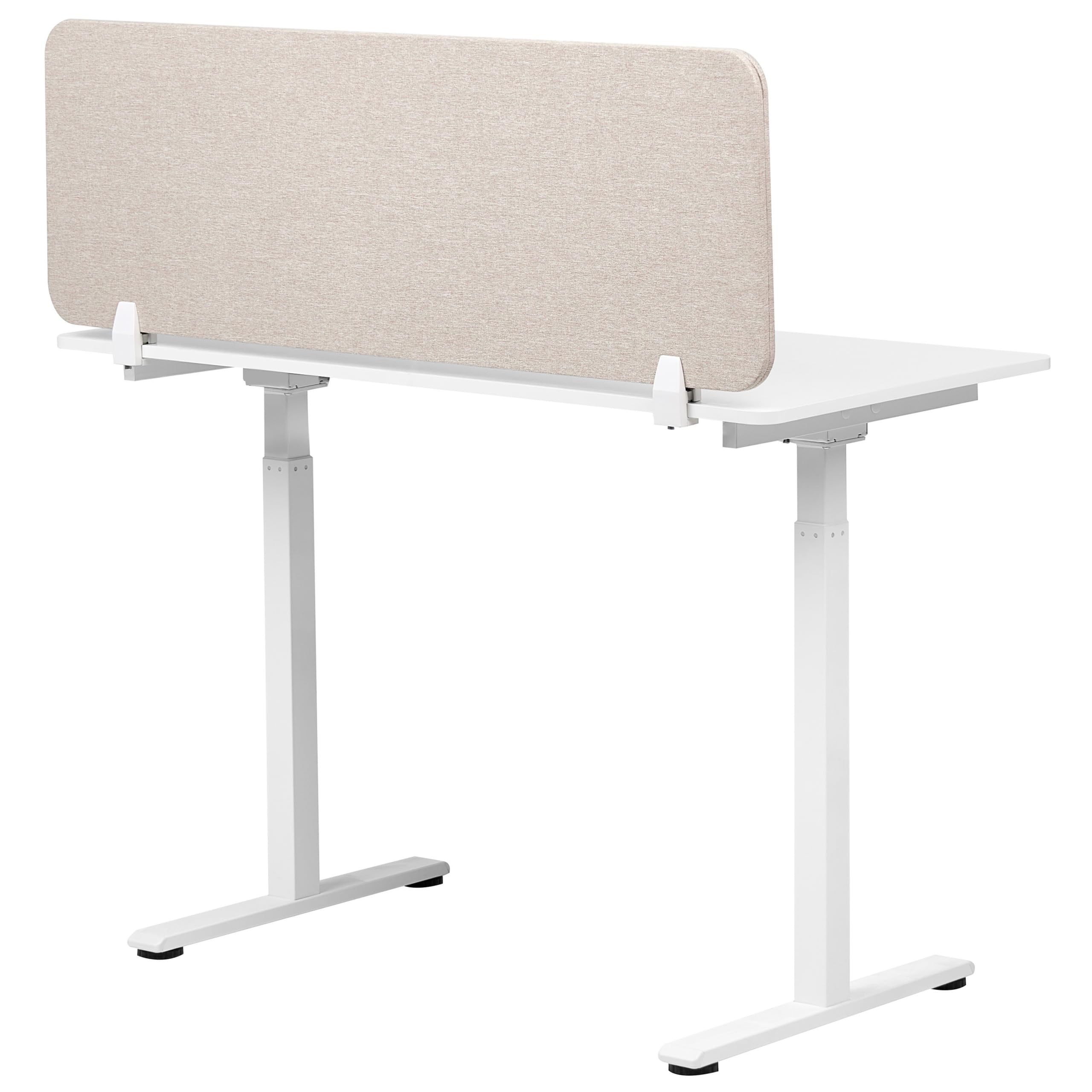 Beliani Panneau de Bureau Acoustique en Feutre Pet Tissu 120 x 40 cm Beige Wally