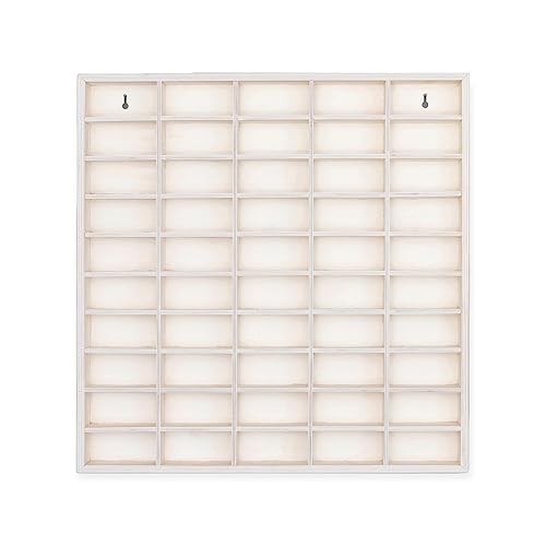 Rustic Roots Car Display Shelf - Wooden Wall Mount for Hot Wheels, Matchbox, and Diecast Case for 50 Cars