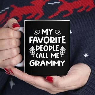 My Favorite People Call Me Grammy Womens and Mens Gifts BlackMug, Tea Mug, Tea Cup, Coffee Cup