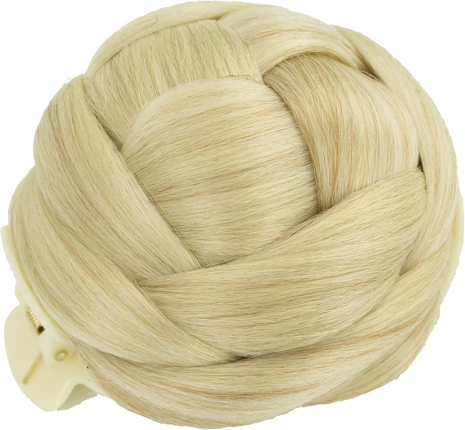 IMISSU Braided Chignon Dancer Hair Donut Hairpieces Scrunchie Claw Hair Bun Updo for Wedding Party (M3 Dirty Blonde) - Image 5