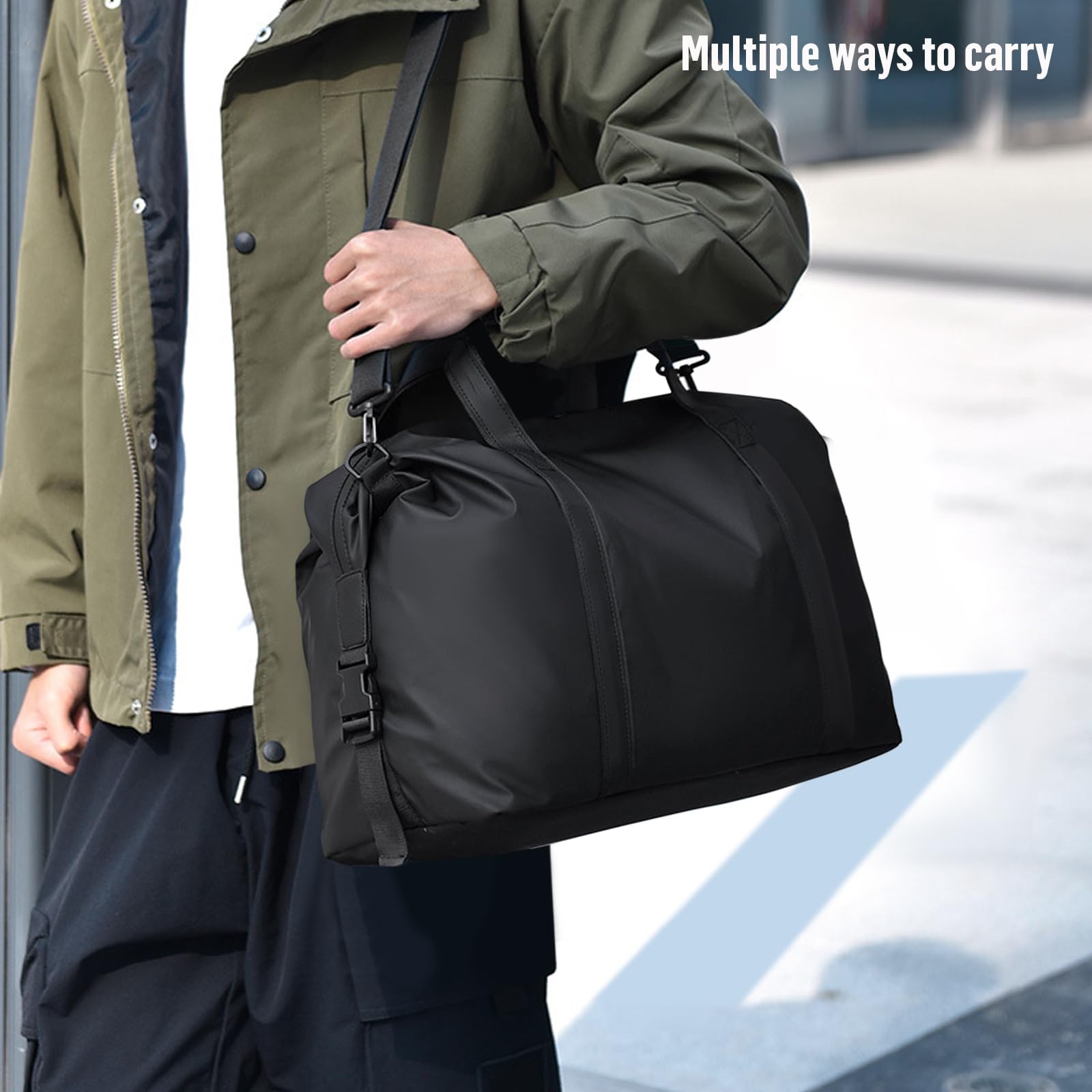 Sac de Voyage 40x20x25 Ryanair Cabine Avion Bagage, Sac Voyage en Cuir PU avec bandoulière