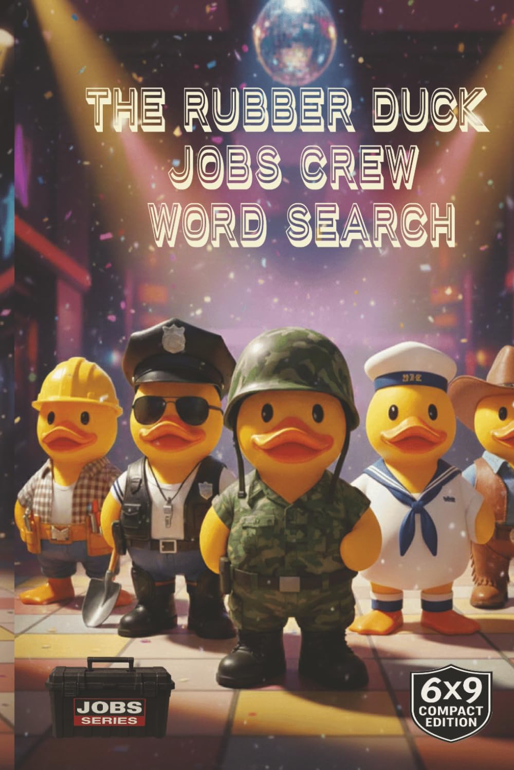 The Rubber Duck Jobs Crew Word Search: Pocket Edition Fun! What do a cowboy, construction worker, police officer, soldier, and sailor have in common? 1000+ words 55 puzzles with bonus Disco finale