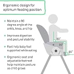 Ingenuity Proper Positioner Deluxe High Chair - 7-in-1 Convertible Baby Seat, Faux Wood Print Legs, Unisex, For Ages 0-36 Months