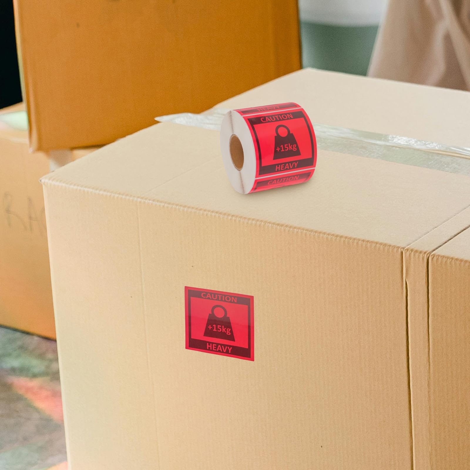 Heavy Equipment Warnaufkleber Stark Haftend Rote Team Lift Labels Robust für Versand und Transport Sicherer Pakethinweis für Schwere Ladung
