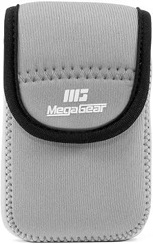 MegaGear نيكون كولبيكس W300، AW130، ريكو WG-30 W، WG-50 خفيفة للغاية النيوبرين حالة الكاميرا، مع حلقة تسلق - رمادي - MG1277، رمادي