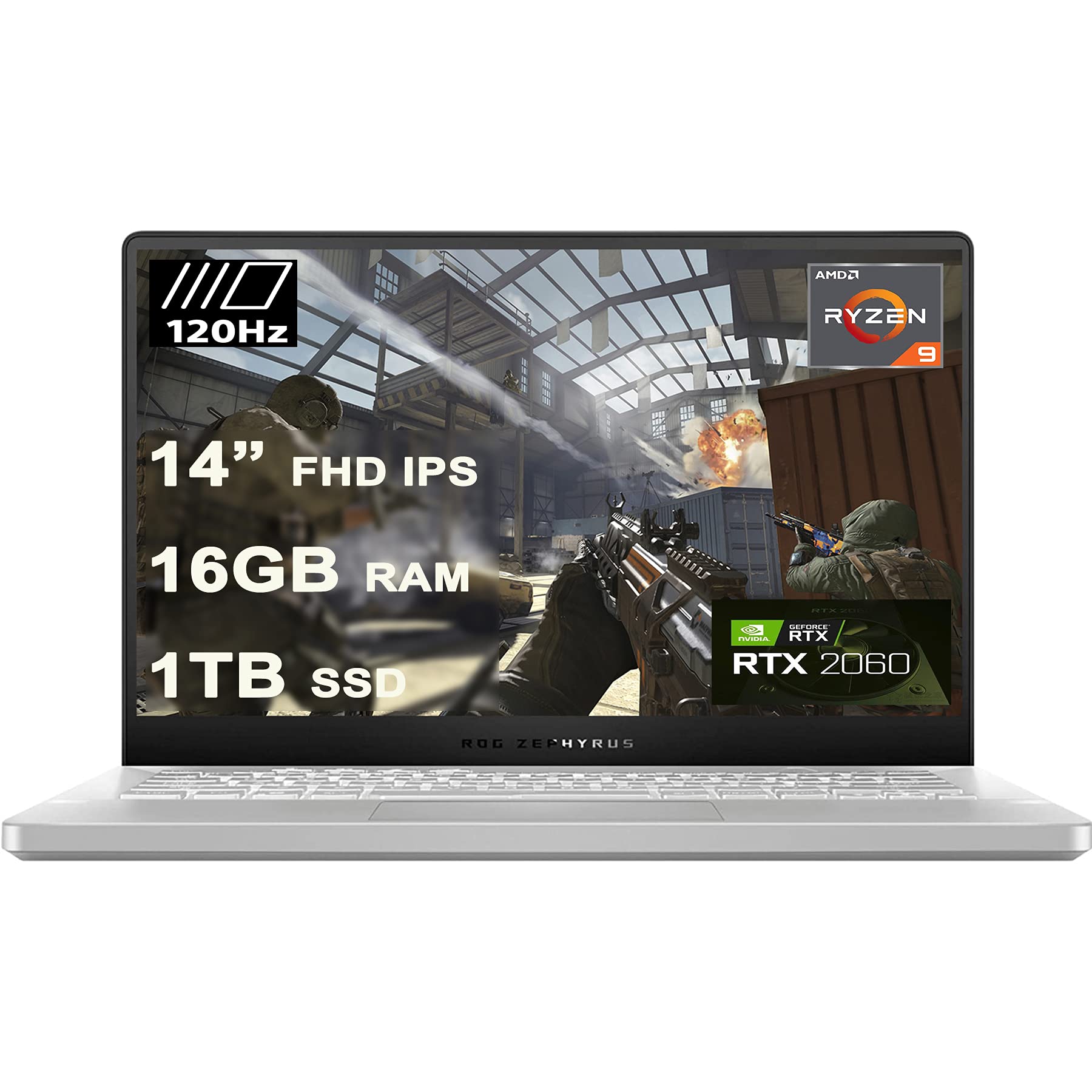 2020 Flagship Asus ROG Zephyrus G14 VR Ready Gaming Laptop 14" FHD 120Hz AMD 8-Core Ryzen 9 4900HS (