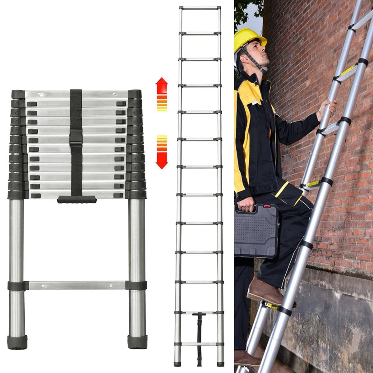 Buy Telescopic Ladder 3.8M Ladder Extendable & Portable Folding Loft